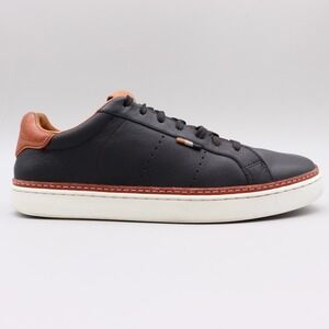 Allen Edmonds Alpha Low Black Leather Sneakers Casual Shoes Mens Size 8.5D 4640